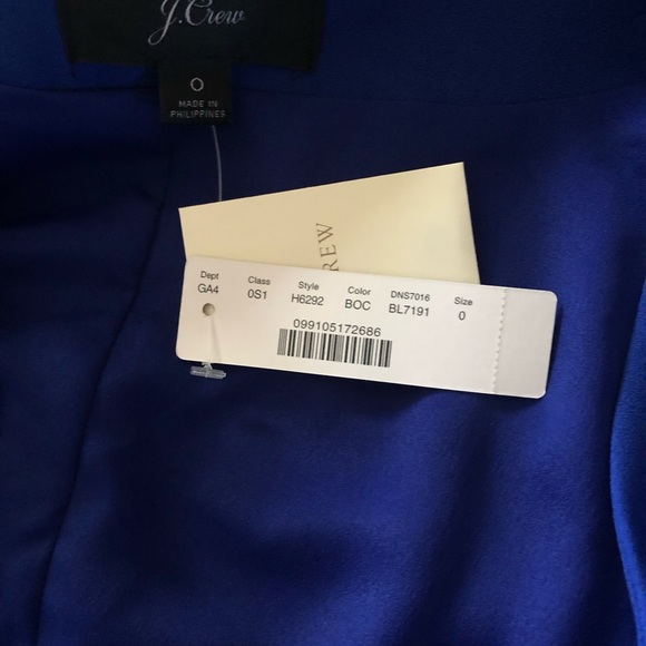 new with tags J Crew 365 crepe wrap dress size 0 in blue - Picture 4 of 8